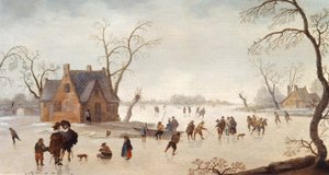 Winterscène door Antoni Verstralen