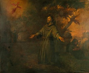 Sint Franciscus ontvangt de stigmata door Antoni Viladomat Y Manalt