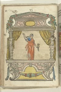 Toneel met personificatie van de Vlijt (Diligentia), 1578 door Antoni van Leest