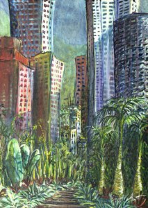 Hoogbouw, Hong Kong, 1997 door Antonia Myatt
