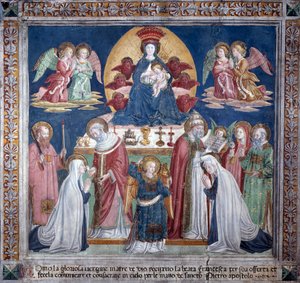 Leven van St. Francesca Romana: Op Kerstdag door Antoniazzo Romano