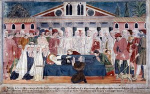 Leven van Sint Francesca Romana: De dood van de heilige door Antoniazzo Romano