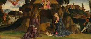 De geboorte van Christus door Antoniazzo Romano