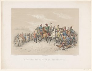 Utrechtse maskerade van 1851: Hofleven in 1296 door Antonie Johannes Groeneveldt
