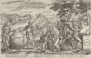 De verkeerde wereld, 1579 door Antonie Wierix (II)