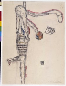 Tekening door Antonin Artaud (1896-1948). 1945 Dim cm 63X48 Musee Cantini, Marseille