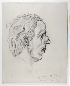 Portret van de dichter Jacques Prevel (1915-1951) in profiel - 11 mei