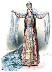 Massenet - Esclarmonde - Sibyl Sanderson, rol van Esclarmonde, proloog 1e tafereel - Antonin-Marie Chatinière, 1889