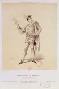 Portret van Mr. Melchissedec als Rigoletto in Rigoletto door Verdi