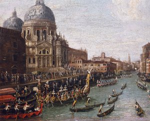 Regatta op het Canal Grande in Venetië (detail)