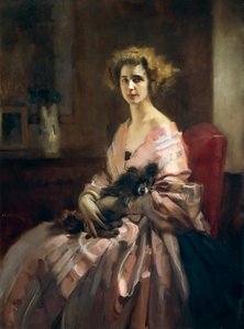 Dame in roze