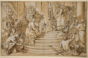De presentatie van de Maagd in de tempel door Antonio Balestra