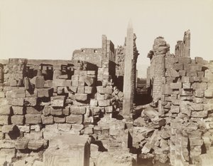 Karnak Tempel, Egypte door Antonio Beato