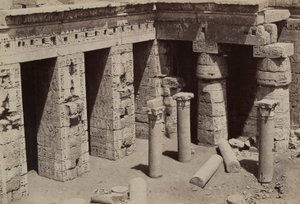 Medinet Habu: Koptische kerk in het midden van de tempel van Ramses III