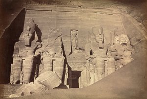 Tempel van Ramses II, Abu Simbel door Antonio Beato