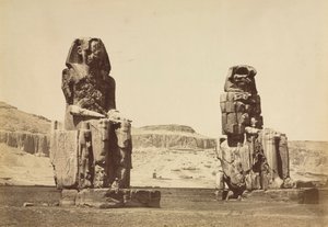 De kolossen van Memnon, Thebe