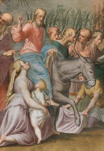Apsis, Intocht van Jezus in Jeruzalem 1582-84 (detail)