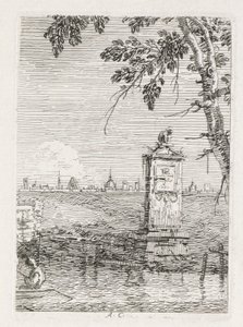 Gezichten: Het Kleine Monument onder een Boom, 1735-1746