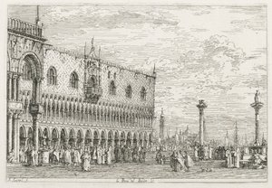 Zichten: De proclamatiesteen in Venetië, 1735-1746 door Giovanni Antonio Canal