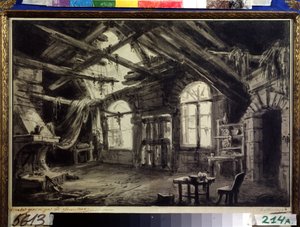 Scenografie voor Dertig jaar, of het leven van een gokker van Victor Henri-Joseph Brahain Ducange door Antonio Canoppi