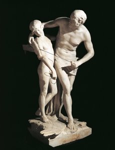 Daedalus en Icarus door Antonio Canova, marmeren sculptuur door Antonio Canova