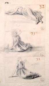 Vrouwelijke figuur in drie verschillende posities door Antonio Canova