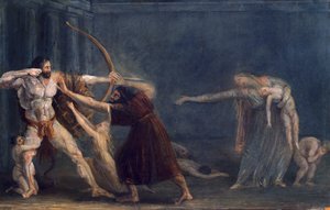 Hercules Schiet Pijlen op zijn Kinderen door Antonio Canova (1757-1822)