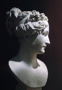 Paolina Borghese als Venus Victrix, door Antonio Canova (1757-1822), wit marmer door Antonio Canova