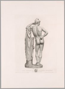 Parijs leunend op boomstronk, achteraanzicht, uit Oeuvre de Canova door Antonio Canova