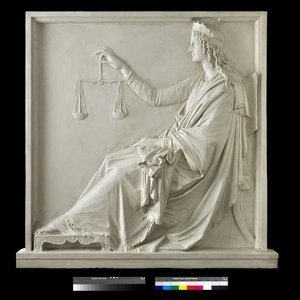 De Gerechtigheid (gips) door Antonio Canova