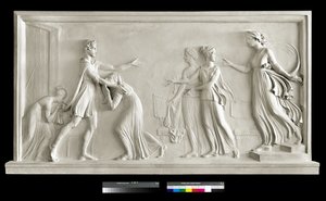 De terugkeer van Telemachus (gips) door Antonio Canova