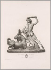 Theseus en Centaur, achteraanzicht, uit Oeuvre de Canova door Antonio Canova