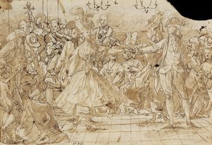 Menuet, c. 1780 door Antonio Casanovas Torrents