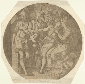 Een Man die Afscheid Neemt van een Vrouw, 1540-45 door Antonio Fantuzzi