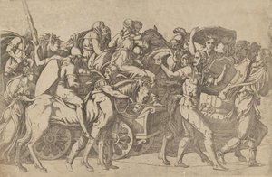 Een Romeins Leger op Mars - Troep Konvooi, 1540-45 door Antonio Fantuzzi