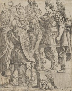 Keizer spreekt zijn soldaten toe, ca. 1542-45 door Antonio Fantuzzi