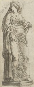 Vrouw Gedraaid naar Rechts, 1540-45 door Antonio Fantuzzi