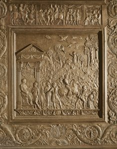 Martelaarschap van St. Paulus, detail van de centrale deur van de basiliek, versierd 1439-45