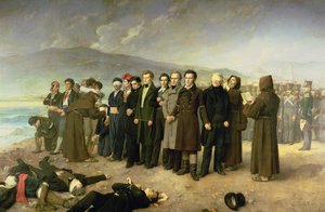 Executie van Jose Maria de Torrijos y Uriarte (1791-1831) en zijn metgezellen in 1831, 1888