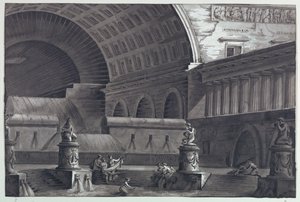 Toneelontwerp, Romeinse baden door Antonio Giuseppe Basoli