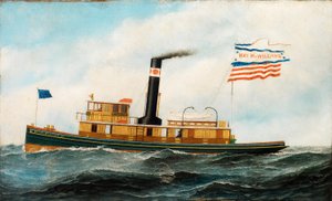 De zeesleepboot "May McWilliams" door Antonio Jacobsen