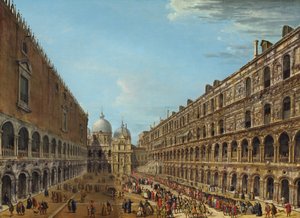 Processie op de Binnenplaats van het Hertogelijk Paleis, Venetië