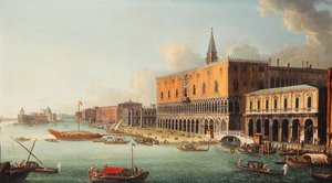 Het Bacino di San Marco, Venetië, kijkend naar het westen, c.1740s