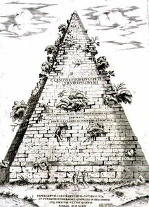 De piramide van Caius Cestius gebouwd c.12 v.Chr., Rome