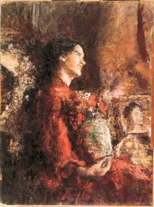 Lidia, eind 19e-begin 20e eeuw (olieverfschilderij) door Antonio Mancini
