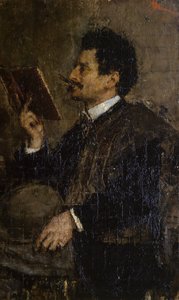 Portret van criticus Saverio Kambo