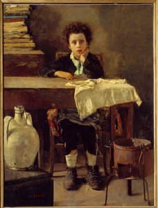 De kleine schooljongen of arme schooljongen door Antonio Mancini