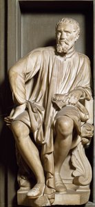 Portret van de beeldhouwer, schilder en architect Michelangelo Buonarroti, genaamd Michelangelo