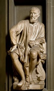 Portret van de beeldhouwer, schilder en architect Michelangelo Buonarroti