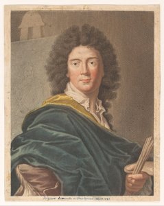 Portret van kunstenaar Hyacinthe Rigaud door Antonio Pazzi